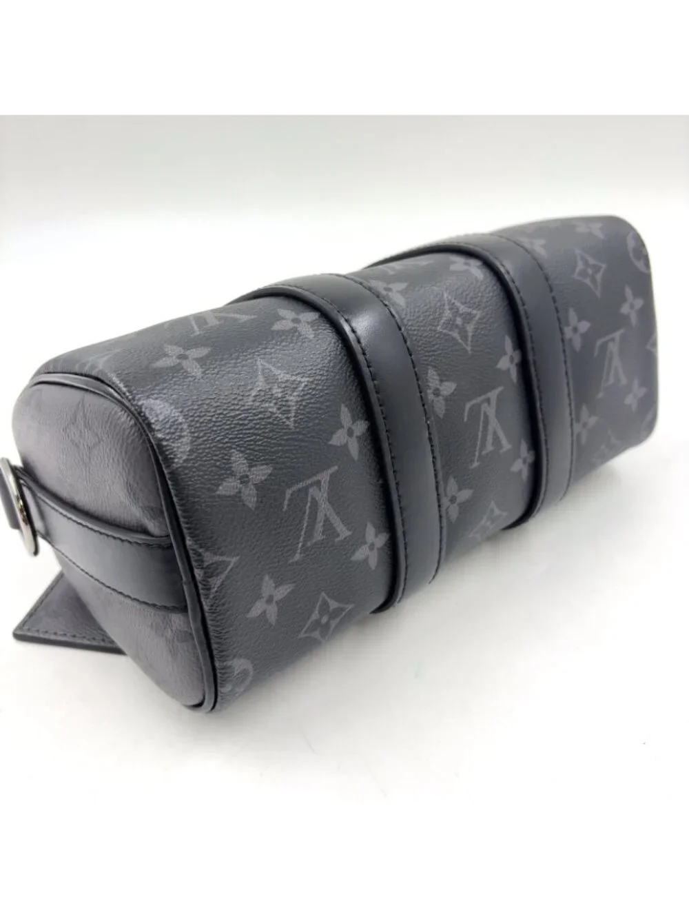 Louis Vuitton Keepall Bandouliere 25 Monogram Eclipse Leather Black Handbag